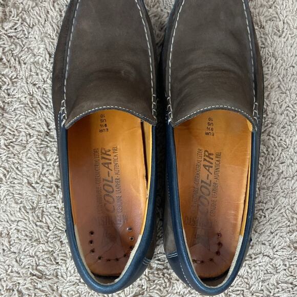 Mephisto Men Brown Leather Cap Vert Moc Toe Spinnaker Loafers Size 10 - Picture 7 of 9